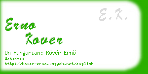 erno kover business card